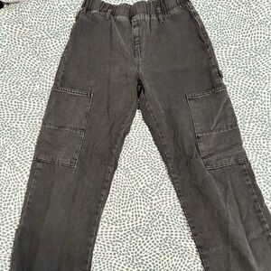 Black Cargo Denim Jeans
